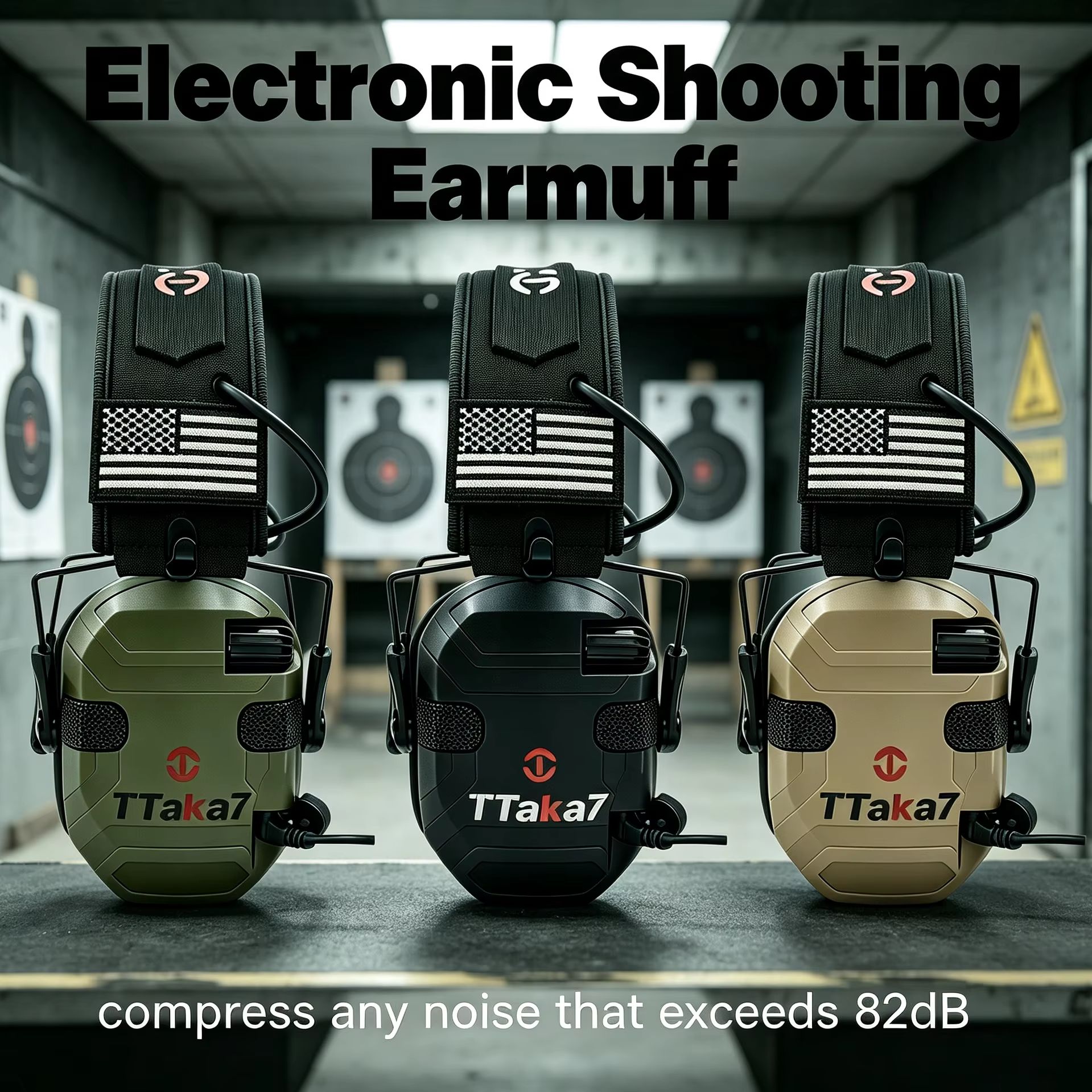 Ear Muff Foldable - 新型戦術電子射撃用折りたたみ式イヤーマフケース、防音ヘッドホン、音声増幅聴覚保護ヘッドセット