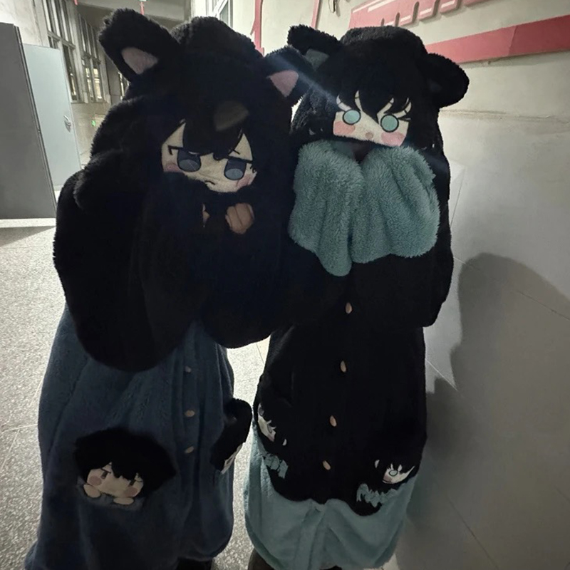Winter Clothing Girls - Y2K 新しい時透無一郎冬パジャマアニメ周辺機器デーモンスレイヤーソフトぬいぐるみジャンプスーツかわいいコスプレナイトウェア女の子ギフト