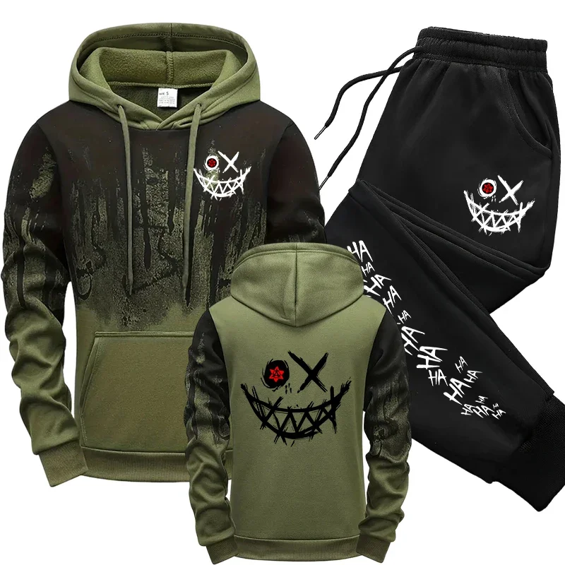 Winter Clothing Gear - 秋冬男性用デイリーカジュアルスポーツジョガースーツ2026アーバンファッションフーディスポーツウェアメンズセットフード付きスウェットシャツスウェットパンツ