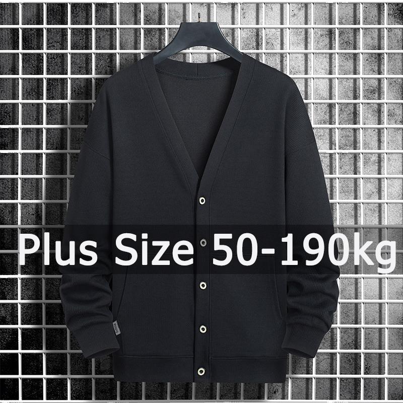 プラスサイズのセーターカーディガン男性ニットトップス 9XL - Winter Clothing Men Style のレビューと価格