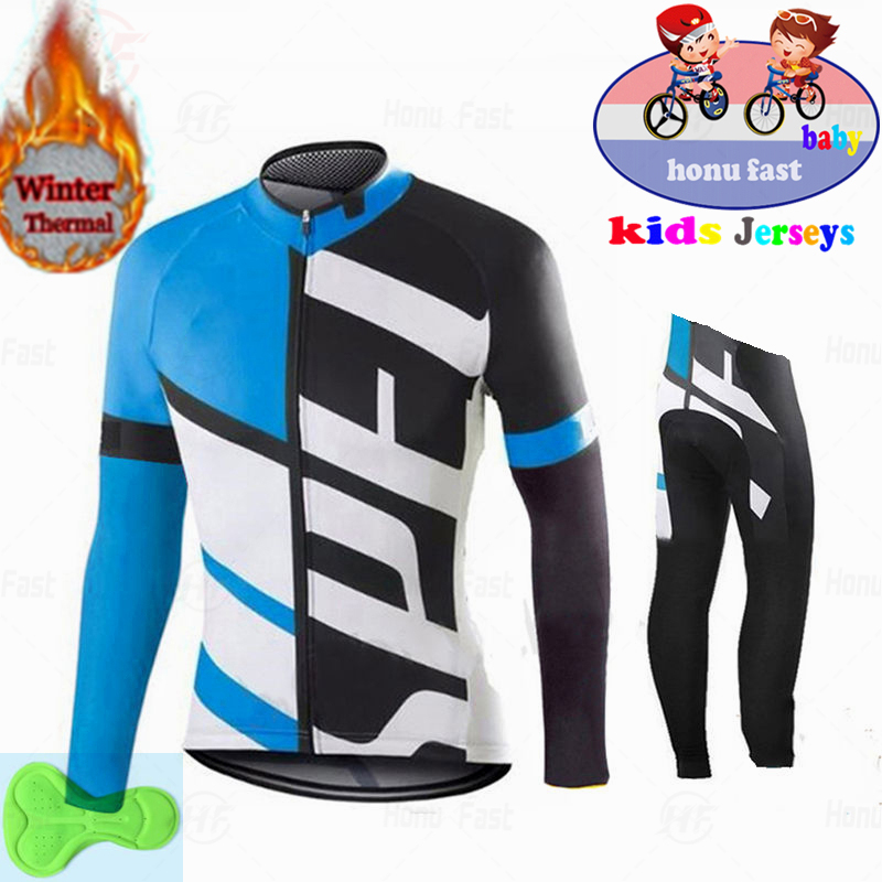 2026 キッズ冬フリースチームサイクリングジャージセットマ - Winter Clothing Kids Sale のレビューと価格