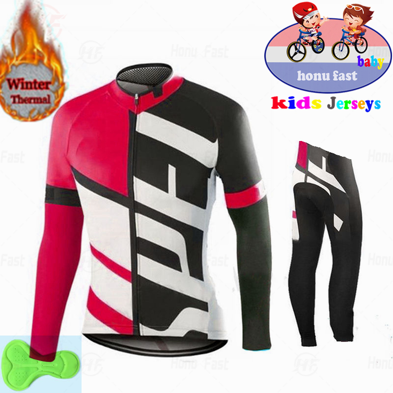 2026 キッズ冬フリースチームサイクリングジャージセットマ - Winter Clothing Kids Sale のレビューと価格
