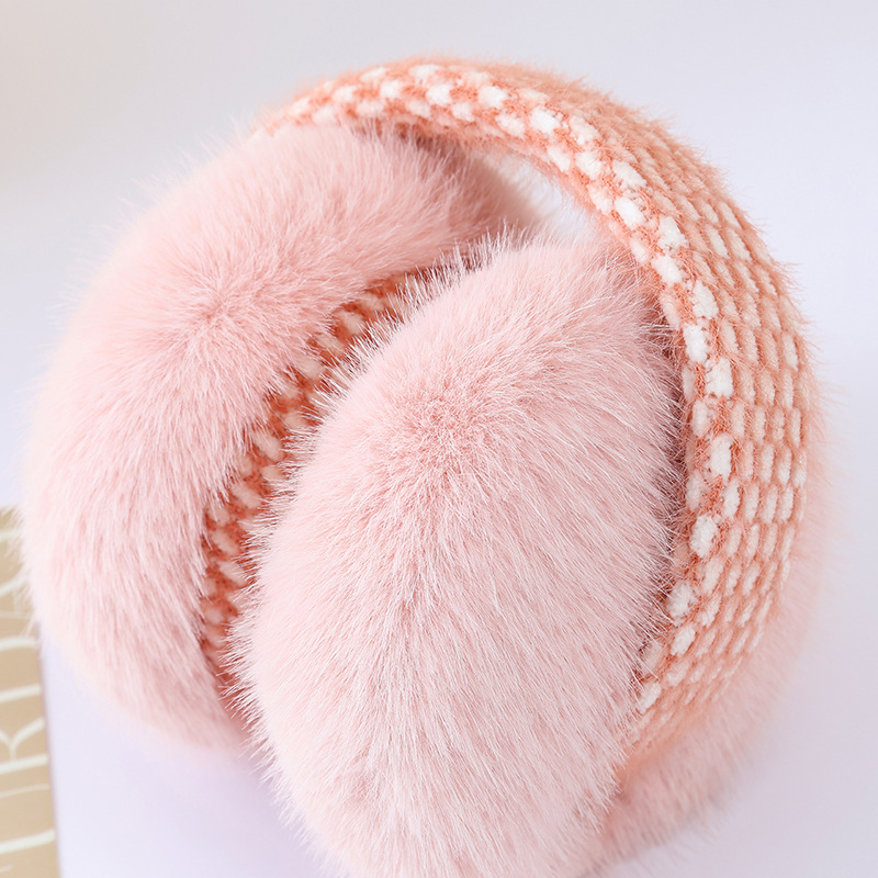 女性用、編み物で作られたふわふわのイヤーマフ。冬に暖かく耳を - Ear Muff Foldable のレビューと価格