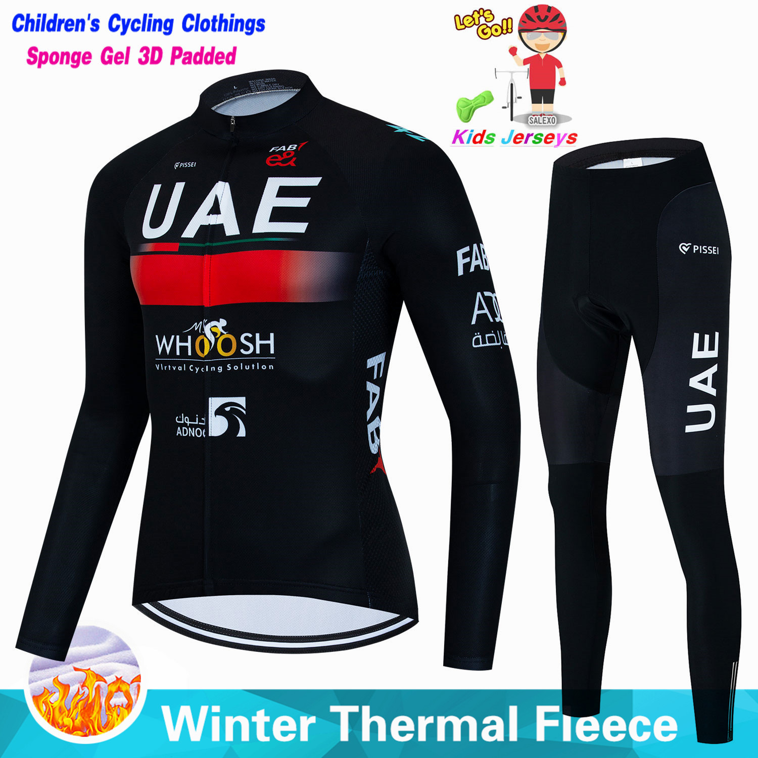 Uae キッズ冬フリースサイクリングジャージセット子供 Mo - Winter Clothing Kids Sale のレビューと価格