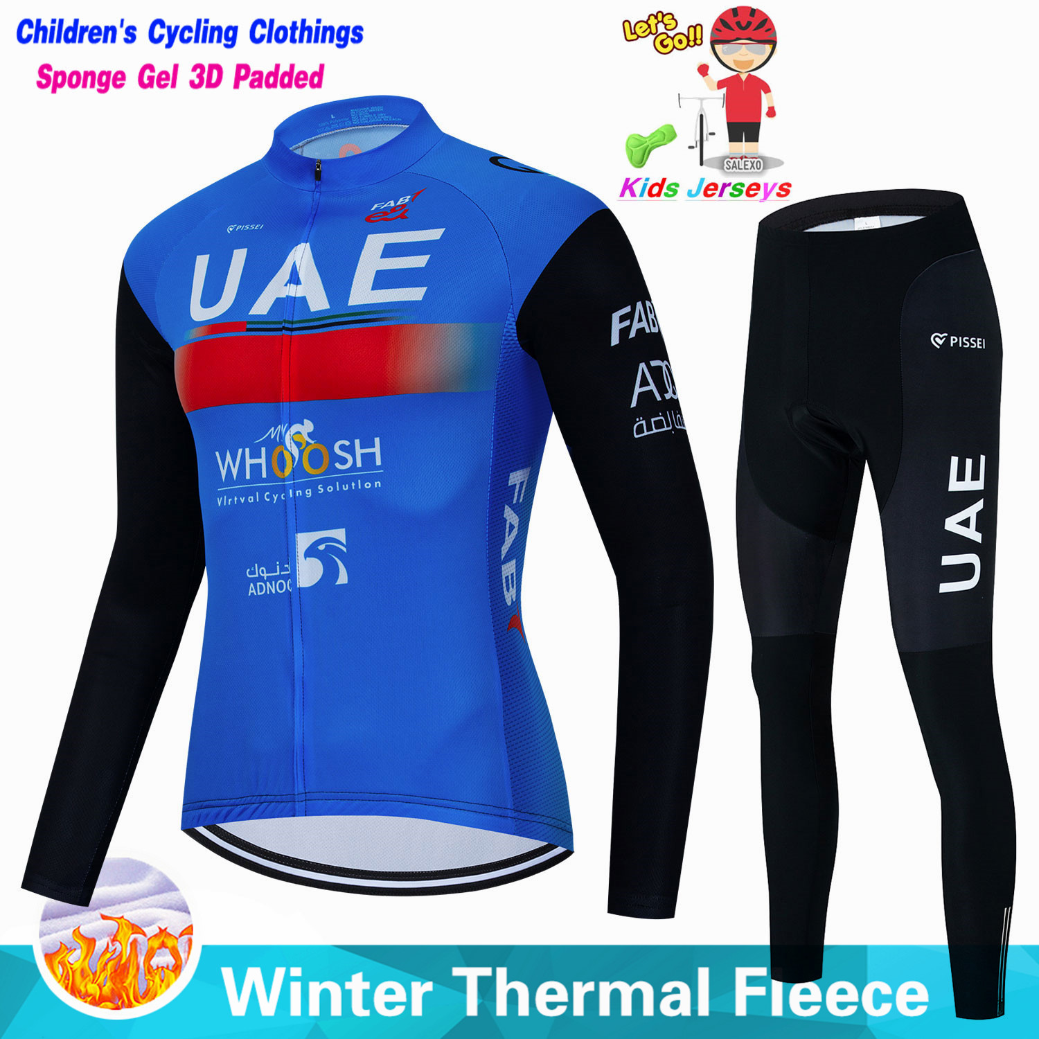 Uae キッズ冬フリースサイクリングジャージセット子供 Mo - Winter Clothing Kids Sale のレビューと価格