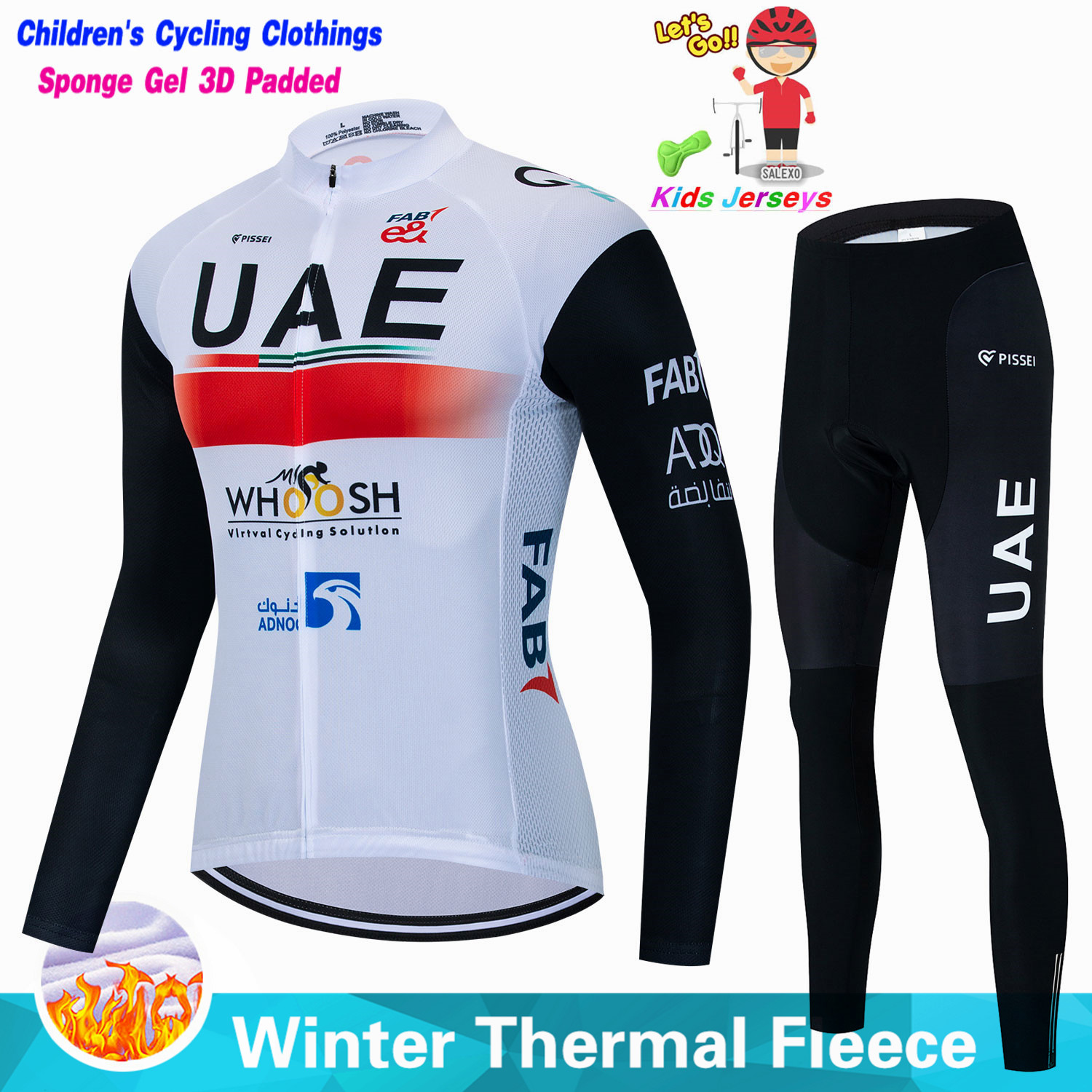 Uae キッズ冬フリースサイクリングジャージセット子供 Mo - Winter Clothing Kids Sale のレビューと価格