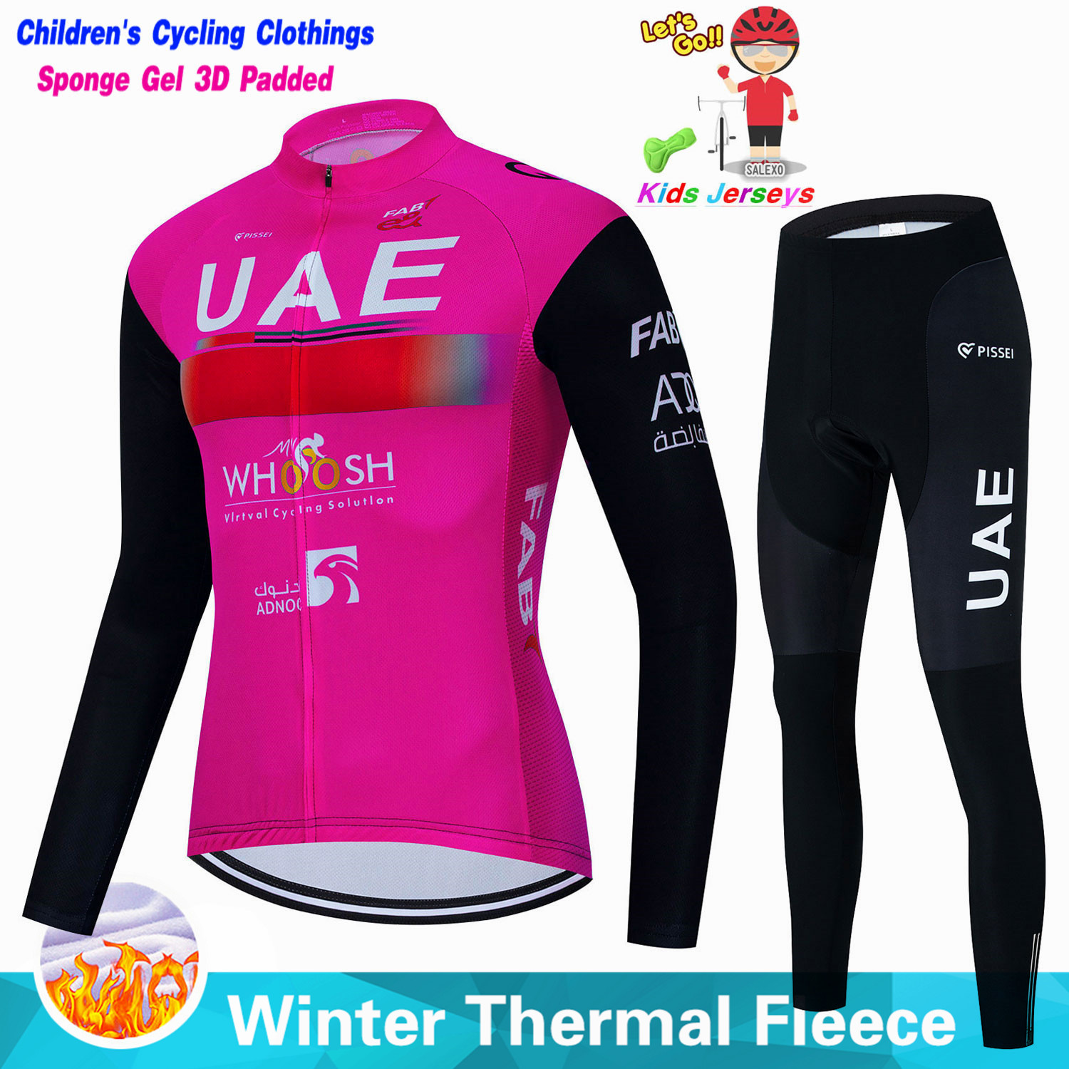 Uae キッズ冬フリースサイクリングジャージセット子供 Mo - Winter Clothing Kids Sale のレビューと価格