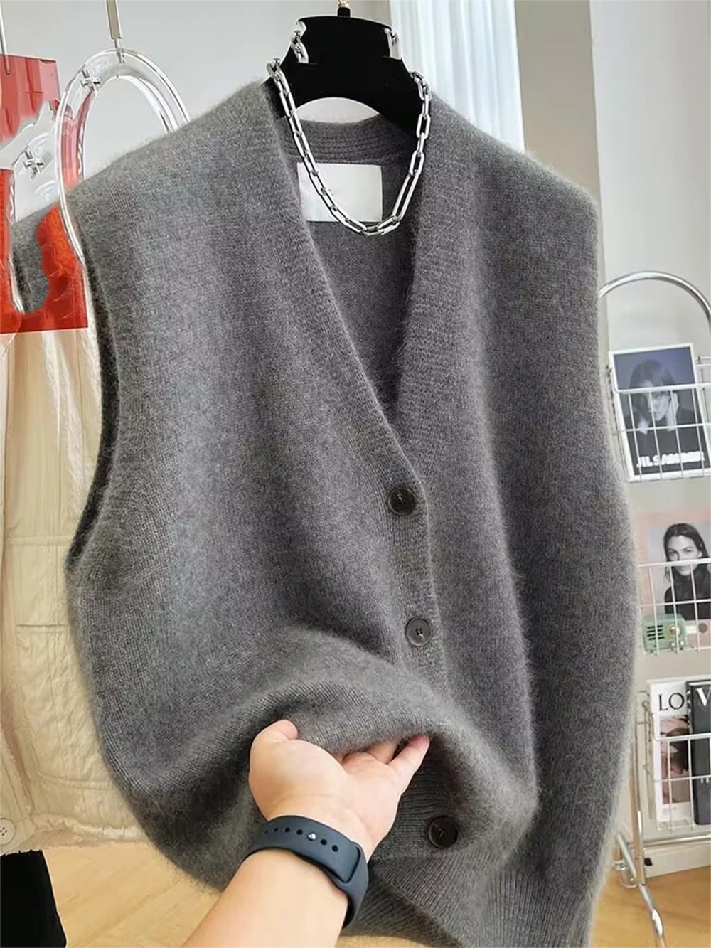 2025年新作 レディース Vネック セーターベスト コート - Winter Clothing Wholesale のレビューと価格