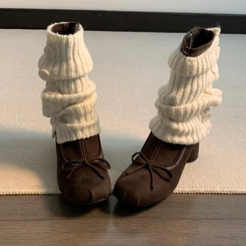 ボウ付きハイヒールレディースブーツ、ニューマリージェーンシュ - Winter Clothing Clearance Sale のレビューと価格