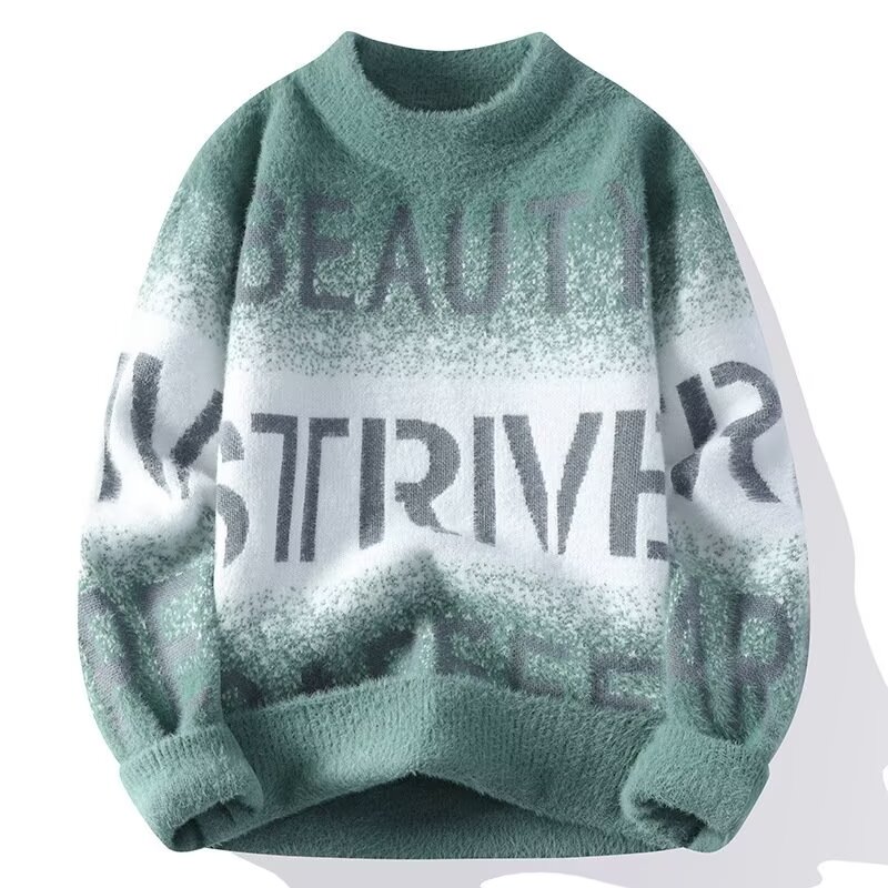 男性用ラウンドネックセーター,スリムフィット,日本のセーター - Winter Clothing Men Style のレビューと価格