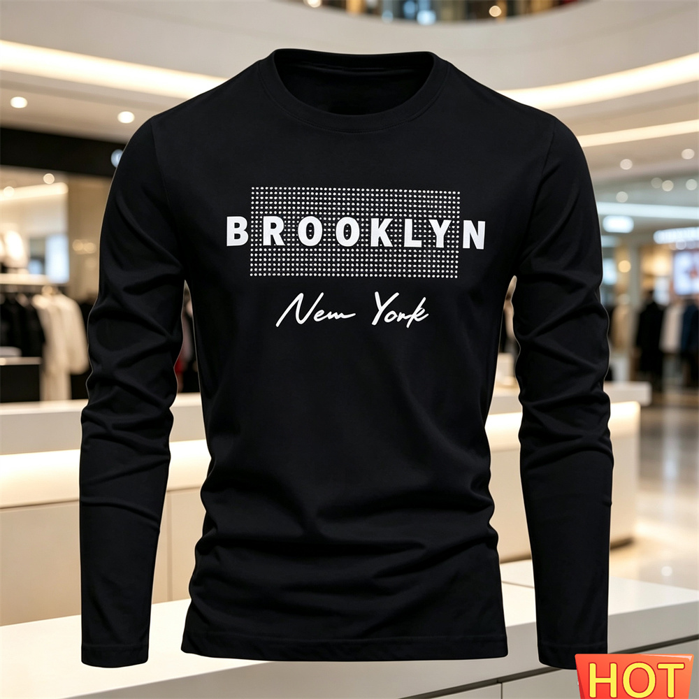 綿快適メンズカジュアル長袖 Tシャツ新しい秋冬多用途 Tシャ - Winter Clothing Men のレビューと価格