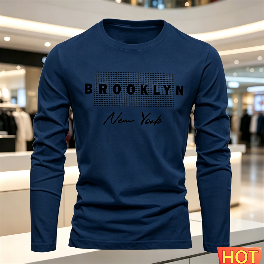 綿快適メンズカジュアル長袖 Tシャツ新しい秋冬多用途 Tシャ - Winter Clothing Men のレビューと価格