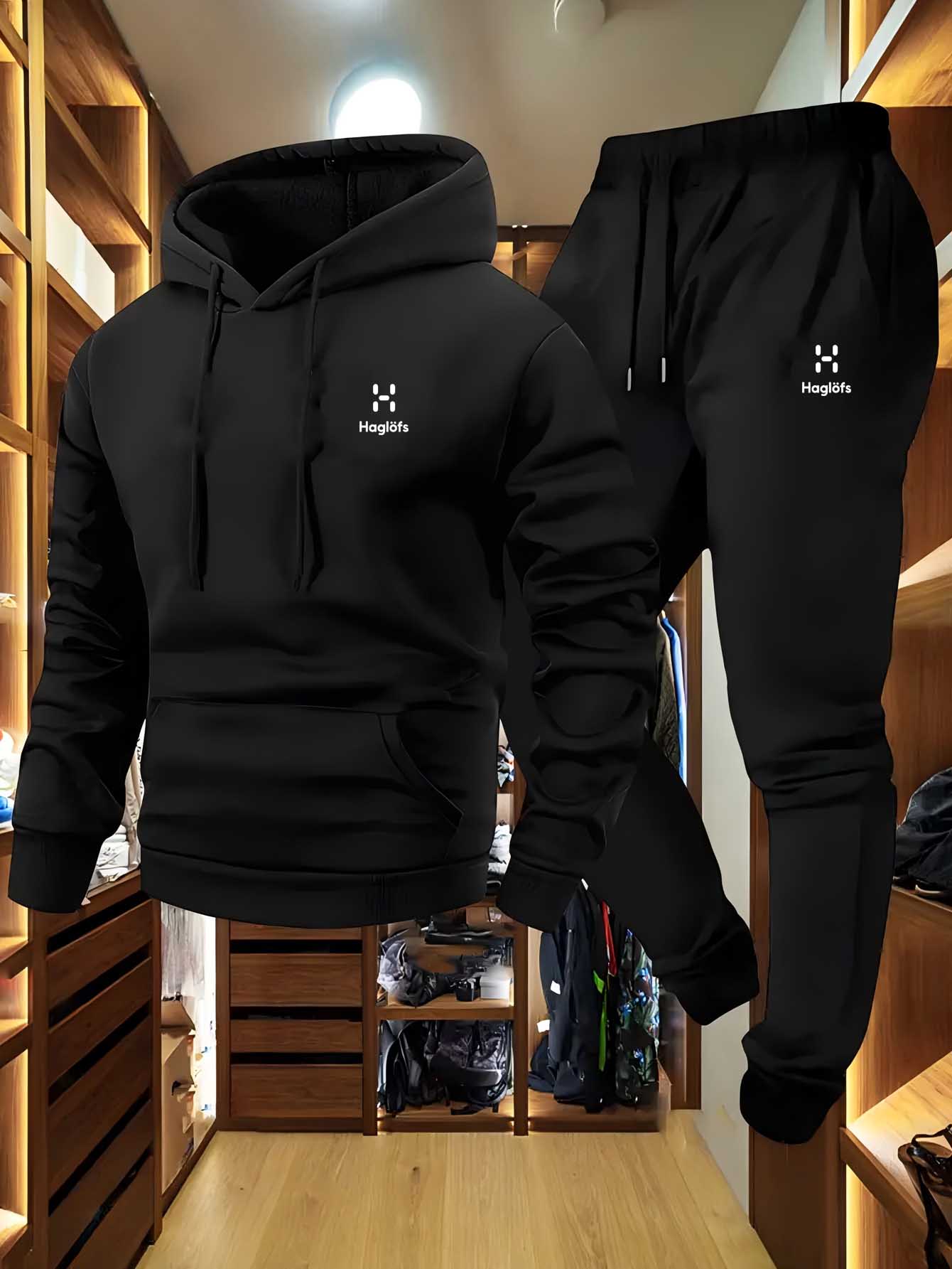 柔らかく快適な生地のメンズ秋冬カジュアルツーピースフーディス - Winter Clothing Gear のレビューと価格
