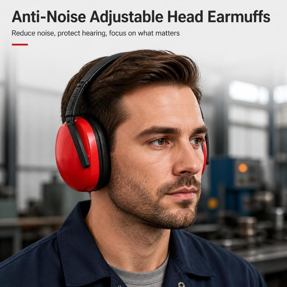 折りたたみ式で調整可能なイヤーマフ。騒音低減、遮音、防音効果 - Ear Muff Foldable のレビューと価格