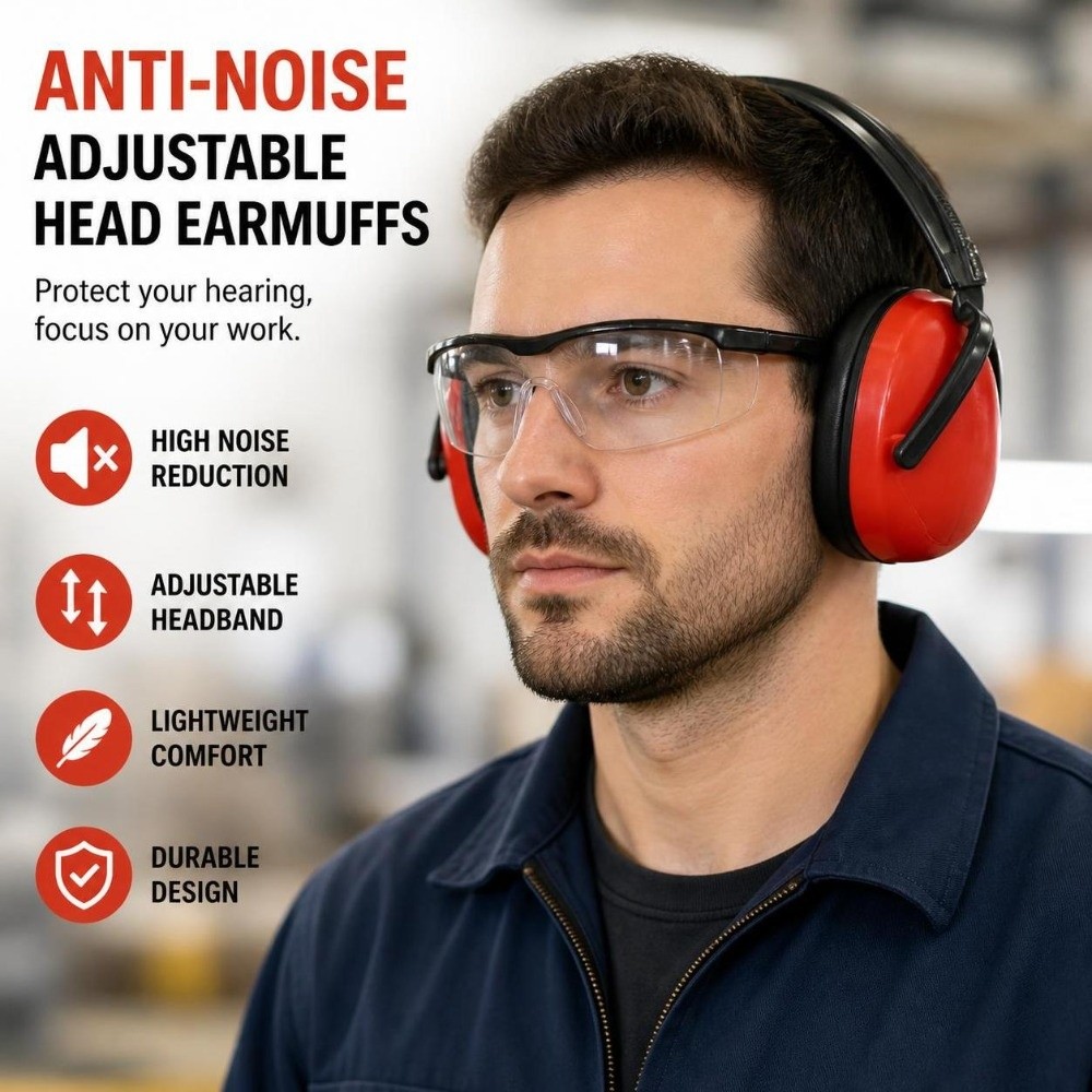 折りたたみ式で調整可能なイヤーマフ。騒音低減、遮音、防音効果 - Ear Muff Foldable のレビューと価格