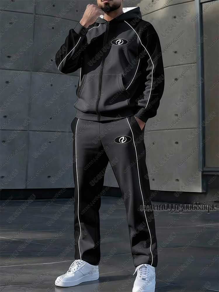 秋冬新作メンズトラックスーツセット ジップアップパーカー+ロ - Winter Clothing Gear のレビューと価格