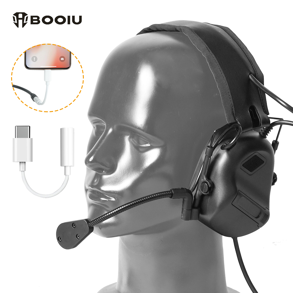 BOOIU 戦術電子射撃ヘッドセット 3.5 ミリメートルイ - Ear Muff Foldable のレビューと価格