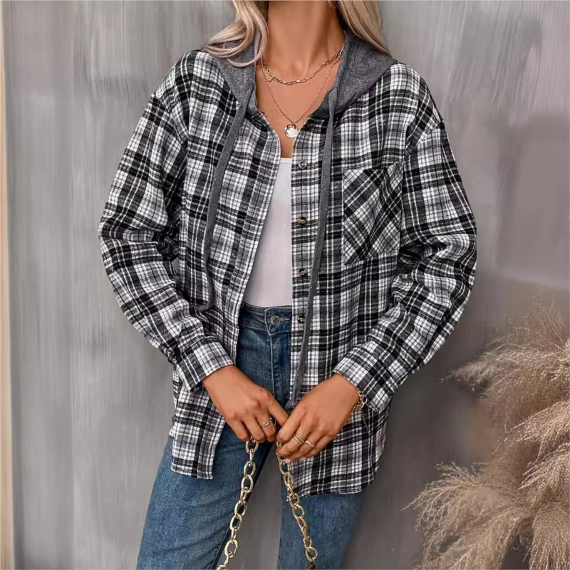 2024 女性のフード付きブラウスコート秋冬新ファッションル - Winter Clothing Girls のレビューと価格