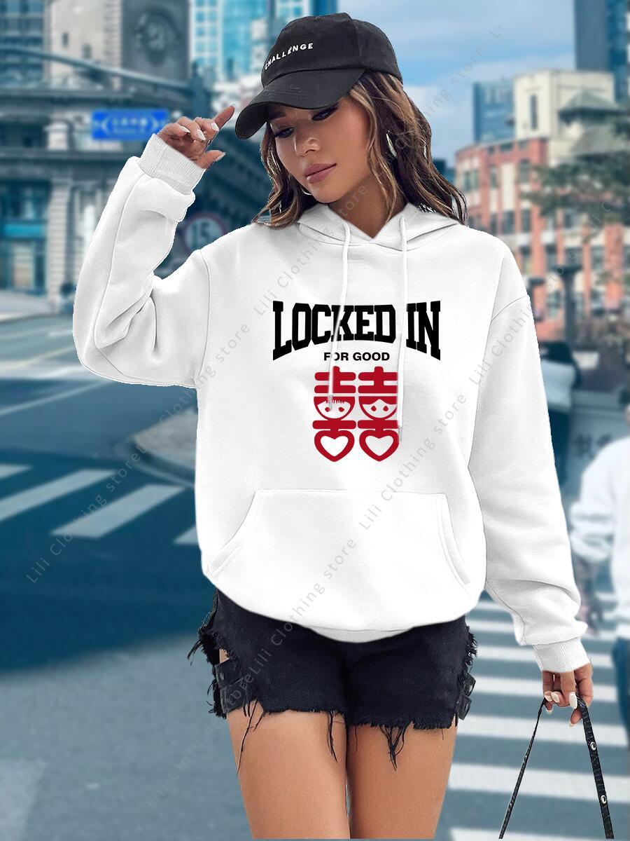 面白い文字プリントパーカー女性トップス 2026 新しいスウ - Winter Clothing Aesthetic のレビューと価格