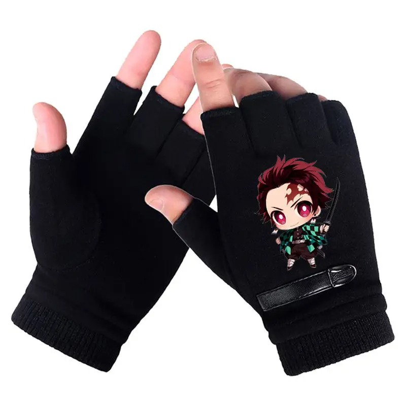 アニメデーモンスレイヤー学生ハーフフィンガーグローブ新しい冬 - Winter Clothing Girls のレビューと価格