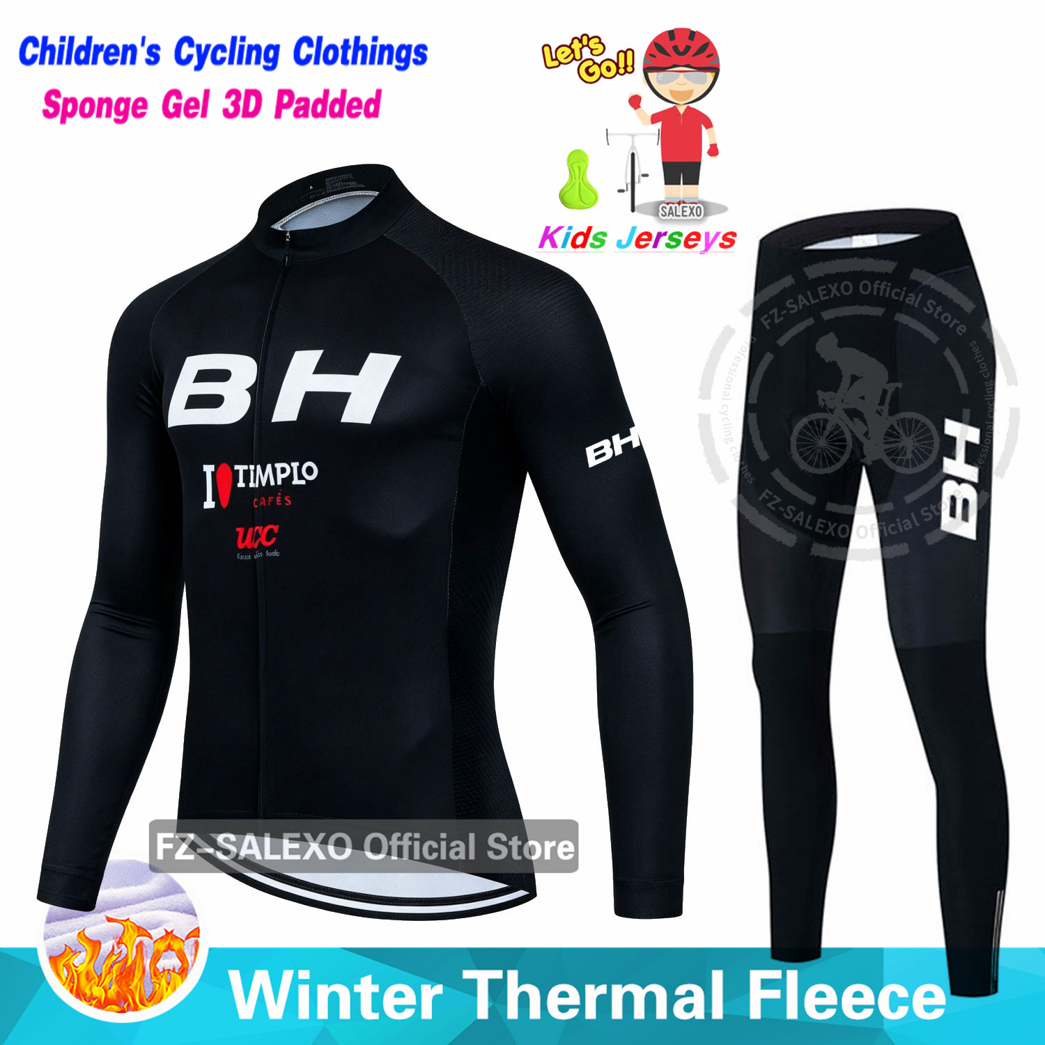 BH ウィンターキッズサイクリングジャージセット 子供用サー - Winter Clothing Kids Sale のレビューと価格