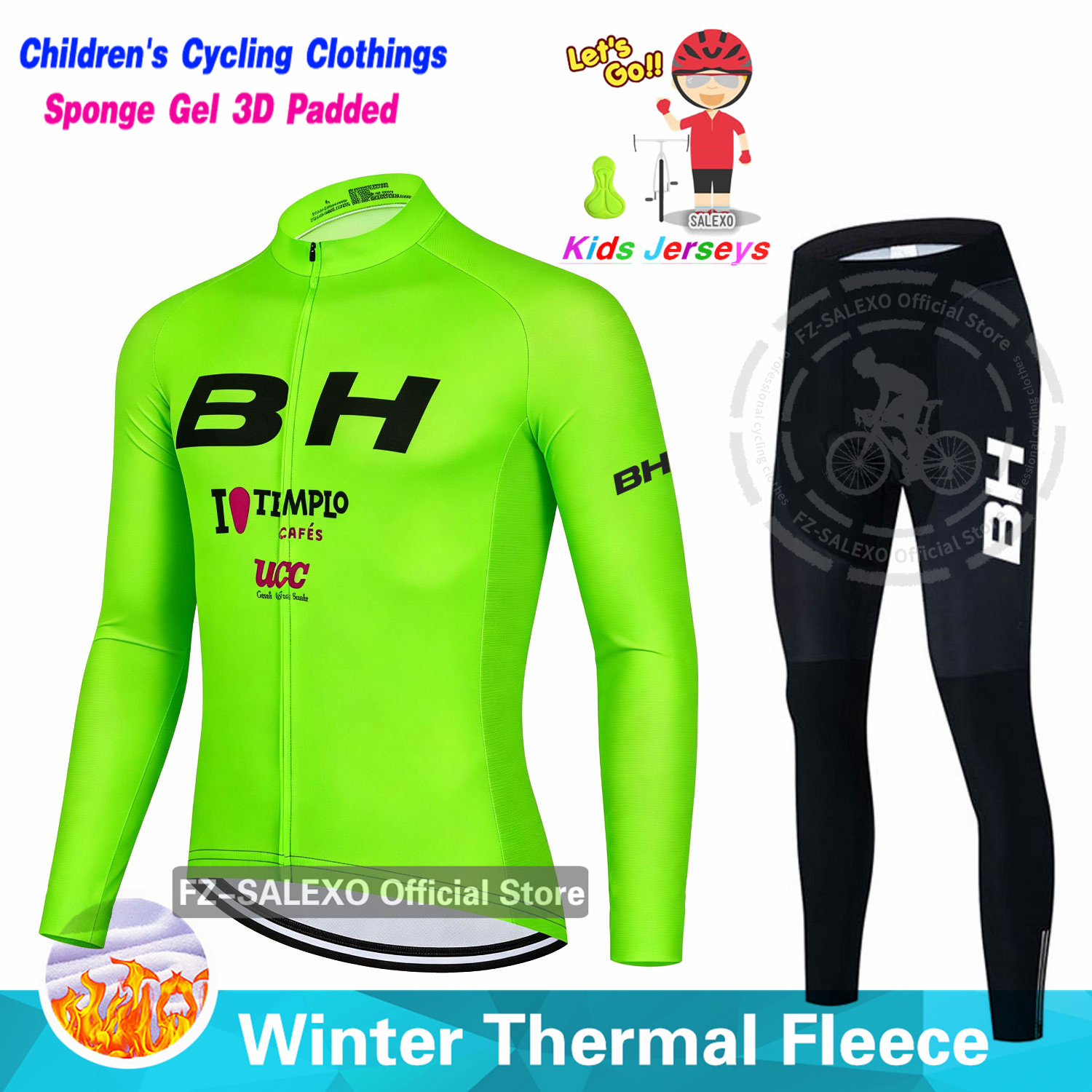 BH ウィンターキッズサイクリングジャージセット 子供用サー - Winter Clothing Kids Sale のレビューと価格