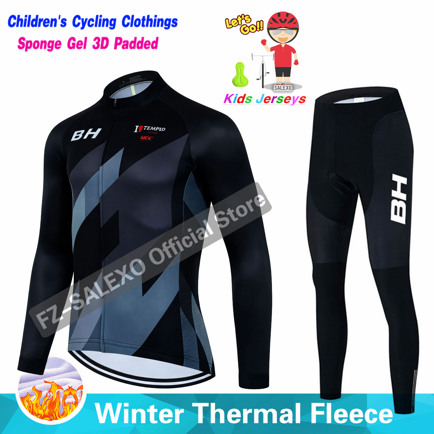 BH 2027 子供用冬用サイクリングジャージスーツ サーマ - Winter Clothing Kids Sale のレビューと価格
