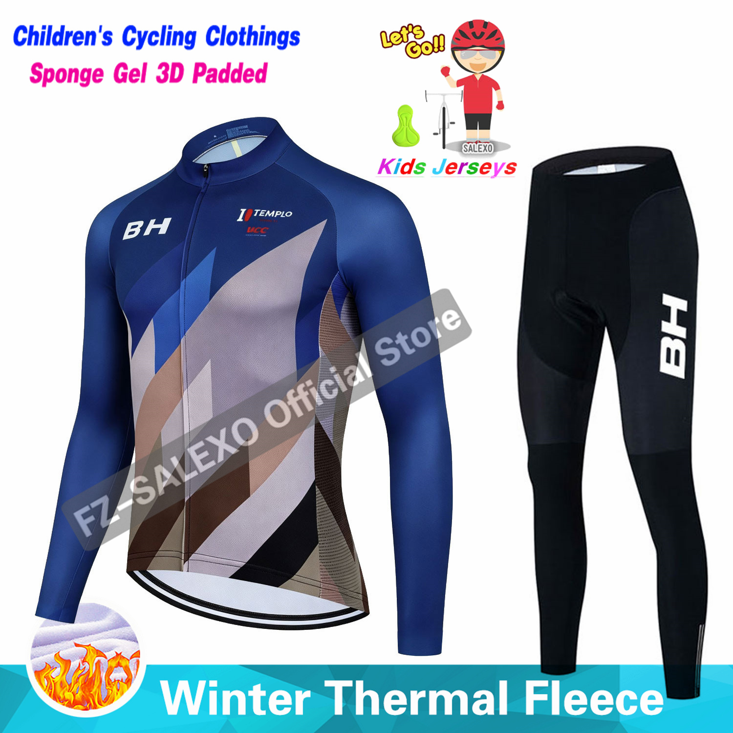 BH 2027 子供用冬用サイクリングジャージスーツ サーマ - Winter Clothing Kids Sale のレビューと価格