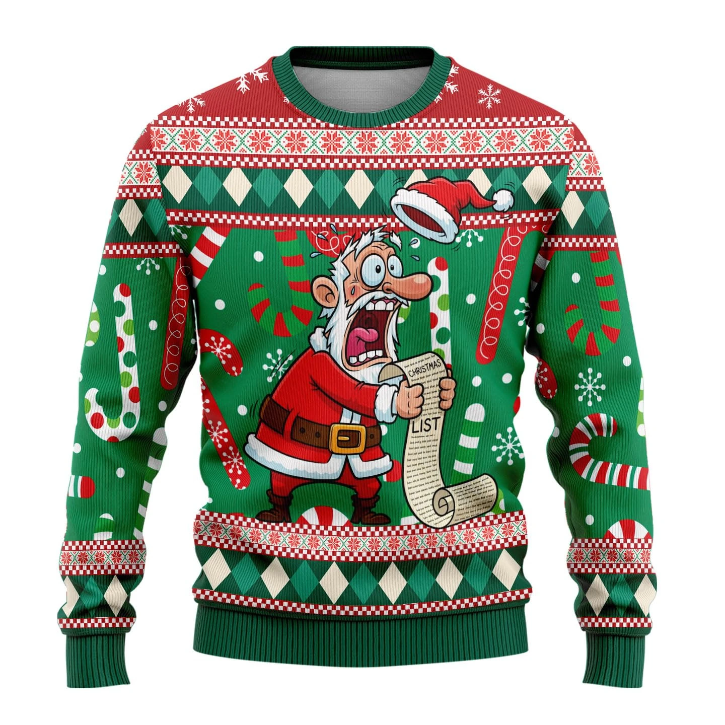クリスマス、かわいいサンタクロースのイラストが描かれた、おも - Winter Clothing Men のレビューと価格