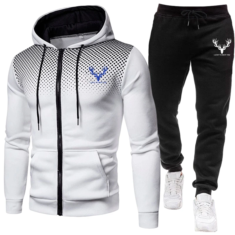 2026新作 メンズセット ジップアップパーカーと黒のスウェ - Winter Clothing Gear のレビューと価格