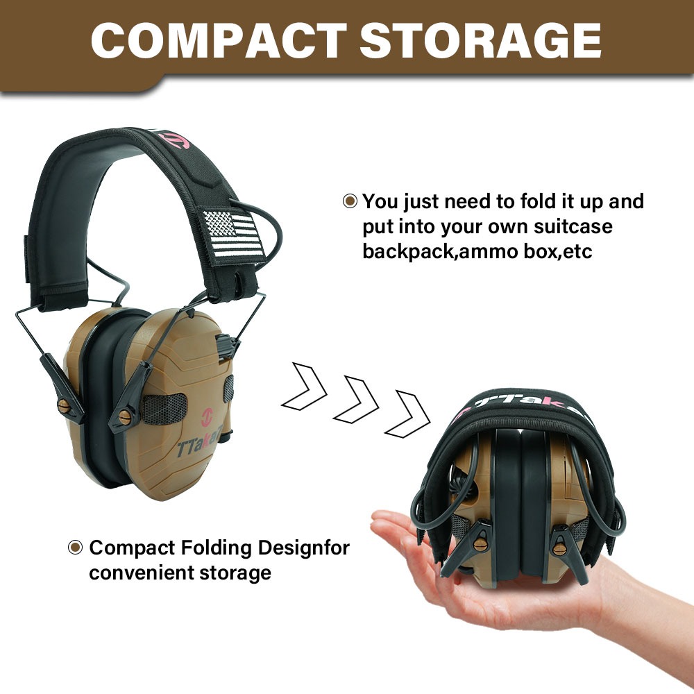 新型W1/W3折りたたみ式電子射撃用イヤーマフ、防音ヘッドホ - Ear Muff Foldable のレビューと価格