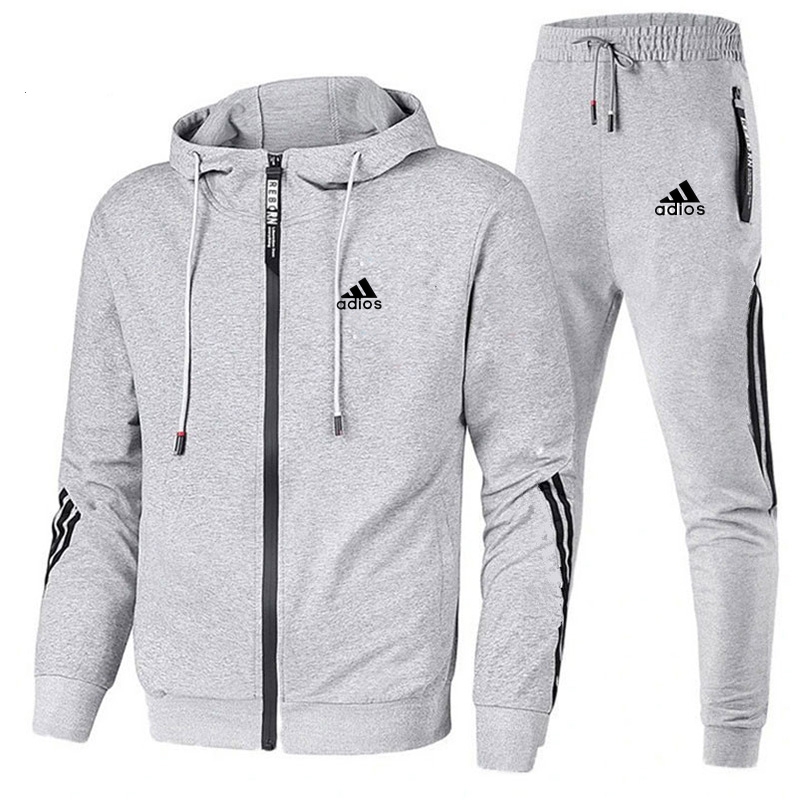 春・秋メンズトラックスーツセット 長袖フーディー＋ジョギング - Winter Clothing Gear のレビューと価格