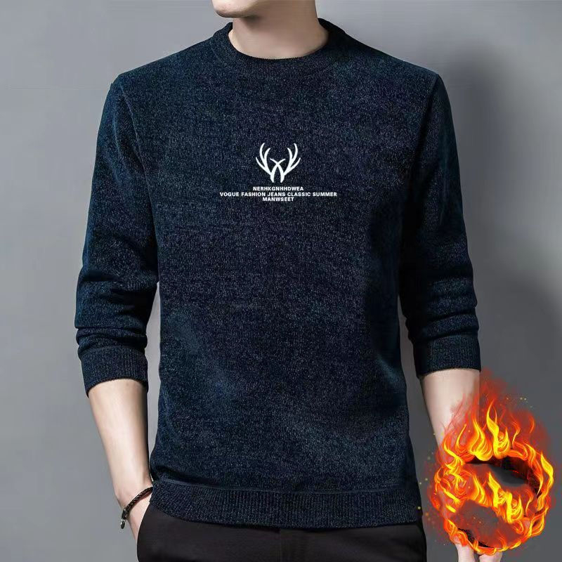 メンズ長袖セーター,幾何学的なレタリングセーター,ラウンドネ - Winter Clothing Men Style のレビューと価格