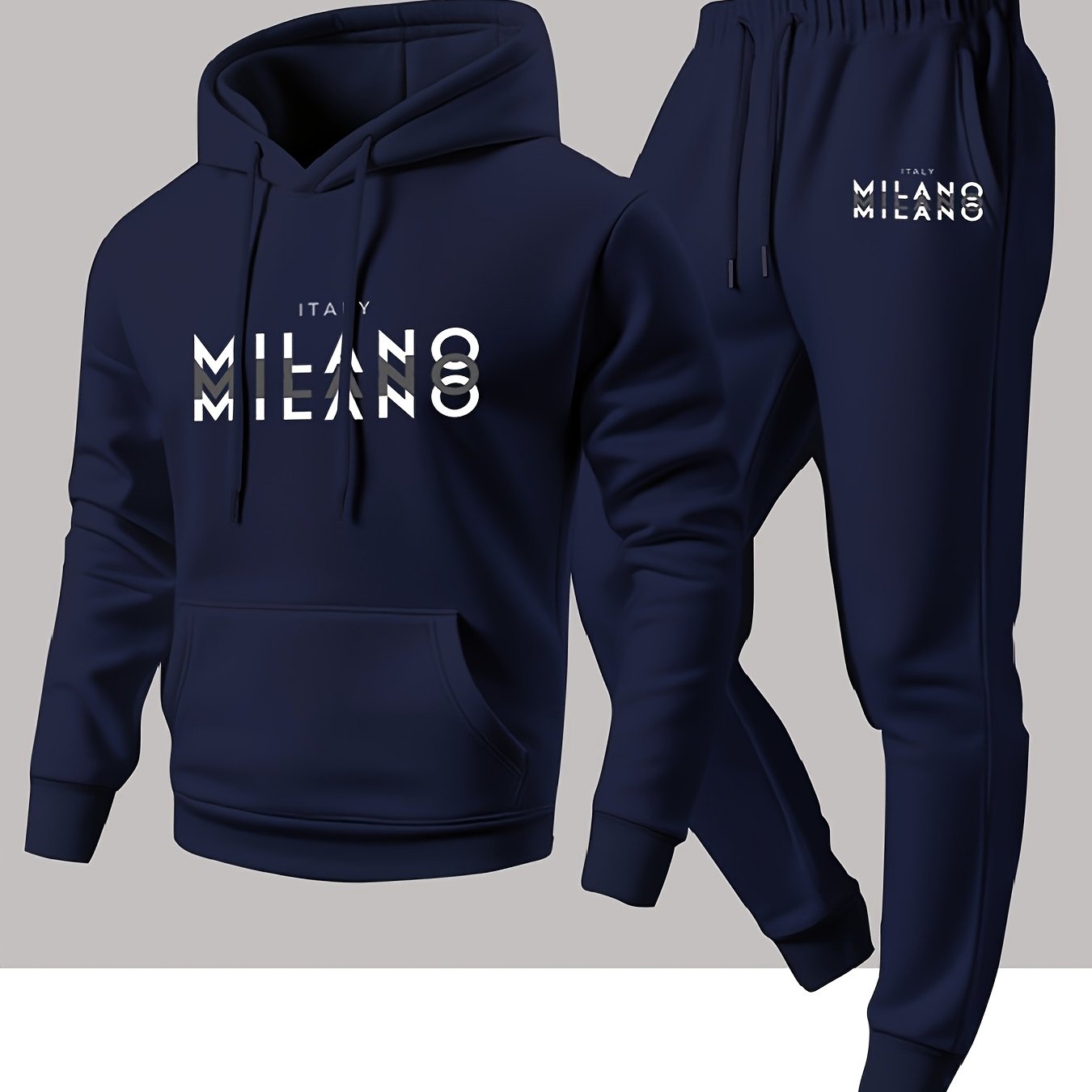 トレンディなメンズイタリアンミラノレターパターンフード付きス - Winter Clothing Gear のレビューと価格