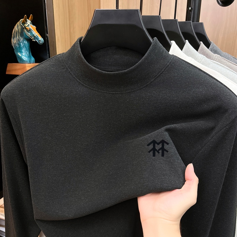 メンズ保温秋冬プリントTシャツ ファッション快適長袖Oネック - Winter Clothing Men のレビューと価格