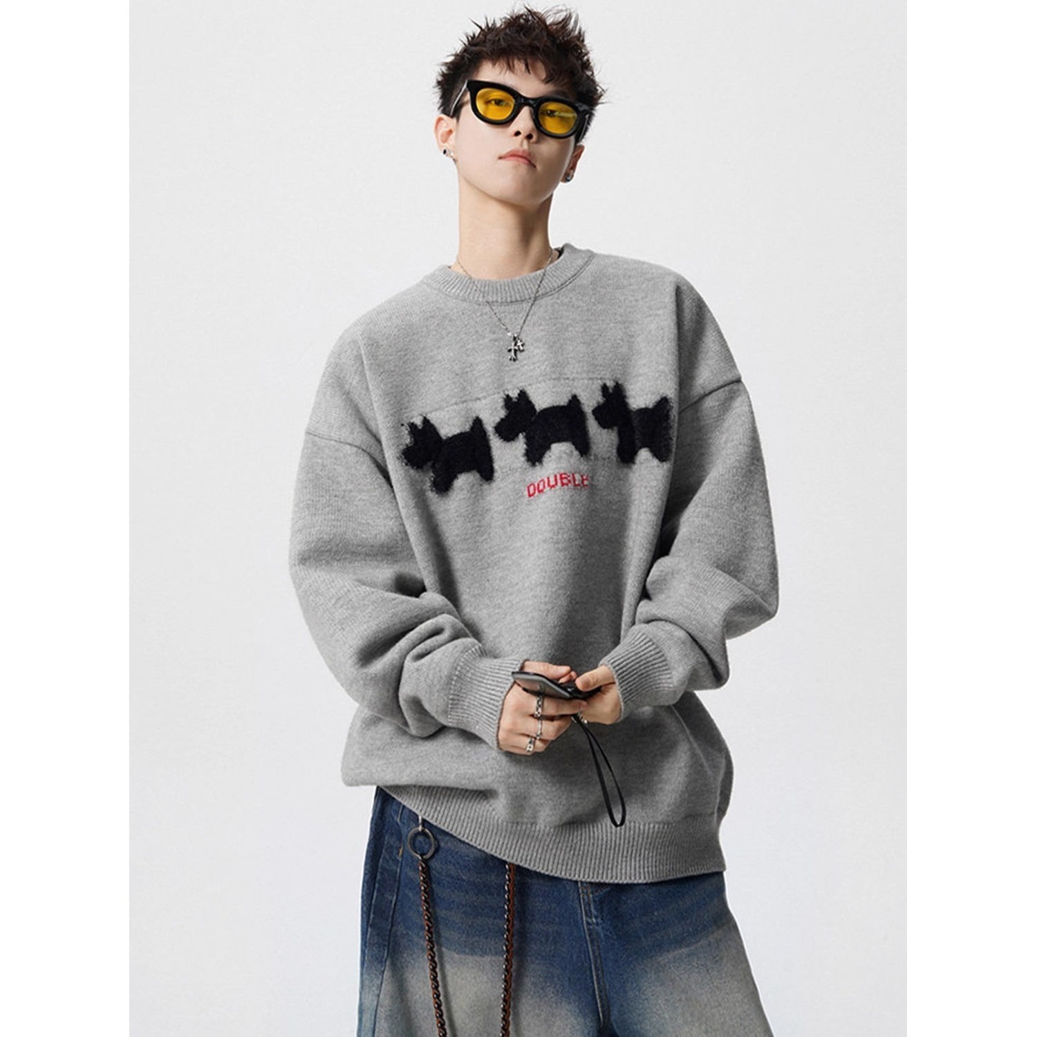 新しいクルーネックセーター男性女性のためのトレンディなブラン - Winter Clothing Brand のレビューと価格
