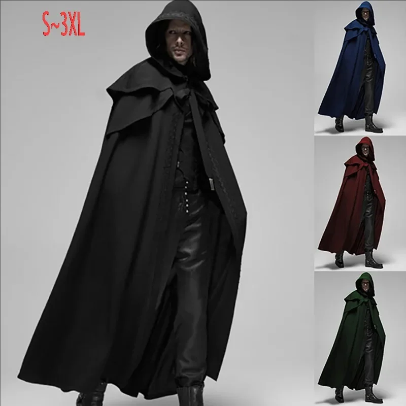 男性モンクコスプレ衣装 中世ヴィンテージゴシック フード付き - Winter Clothing Clearance Sale のレビューと価格