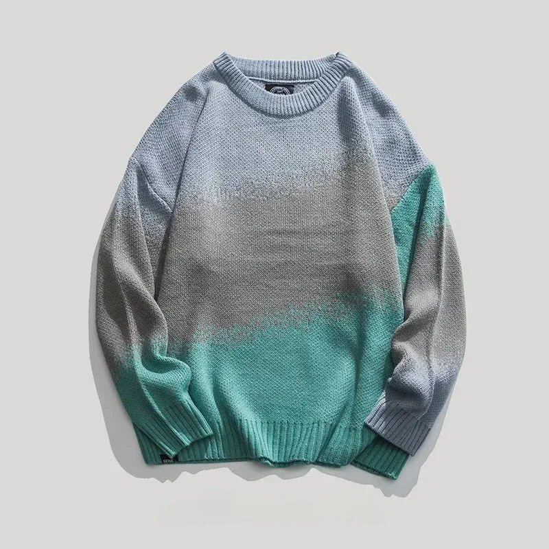 メンズラウンドネックセーター,グリーンタイ,プリントセーター - Winter Clothing Men Style のレビューと価格