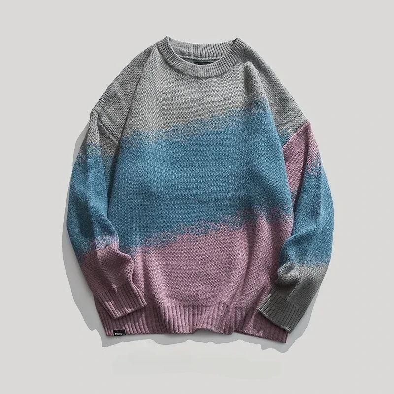 メンズラウンドネックセーター,グリーンタイ,プリントセーター - Winter Clothing Men Style のレビューと価格
