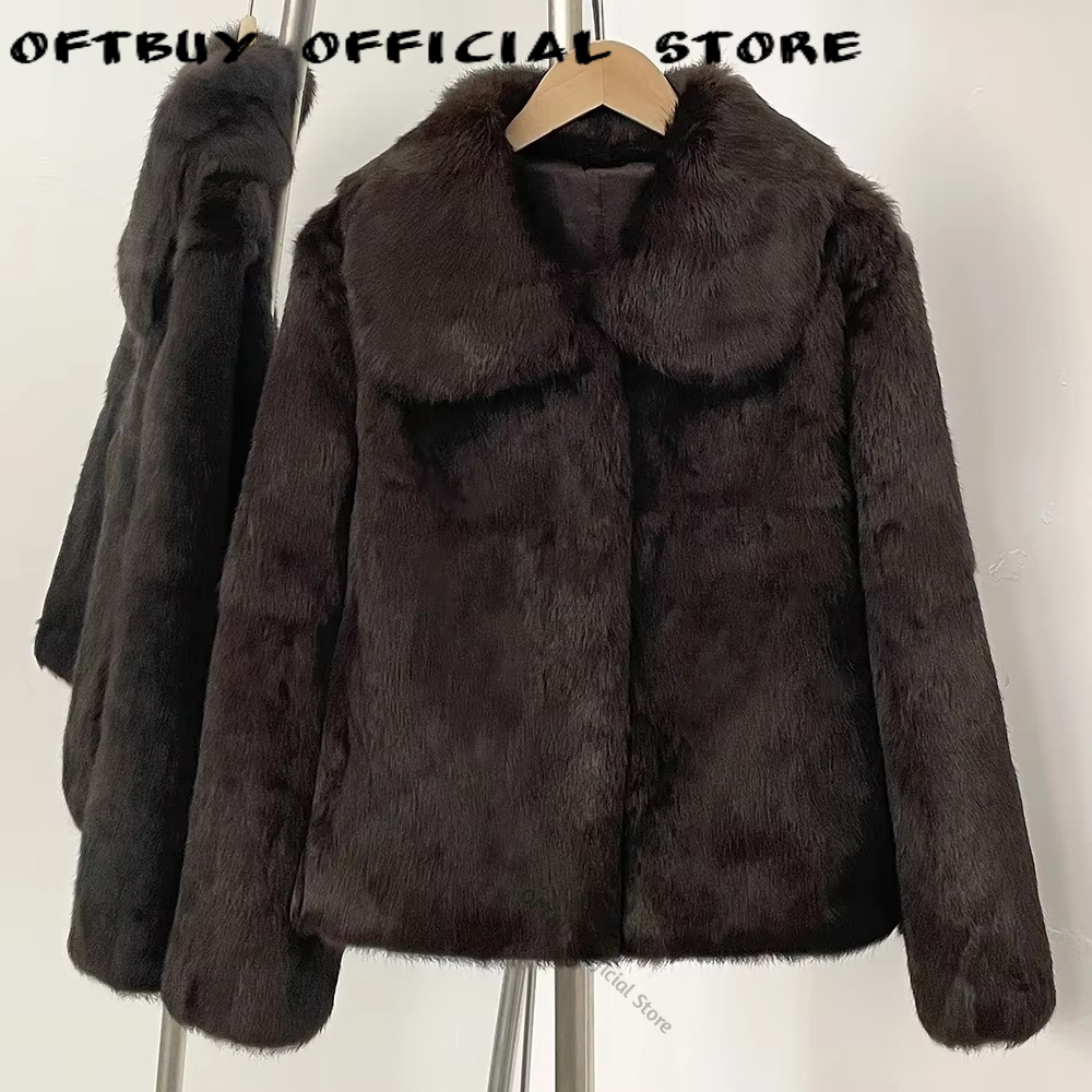 リアルファーのショート丈ジャケット、天然ラビットファー、秋冬 - Winter Clothing Wholesale のレビューと価格