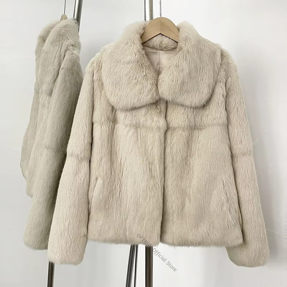 リアルファーのショート丈ジャケット、天然ラビットファー、秋冬 - Winter Clothing Wholesale のレビューと価格