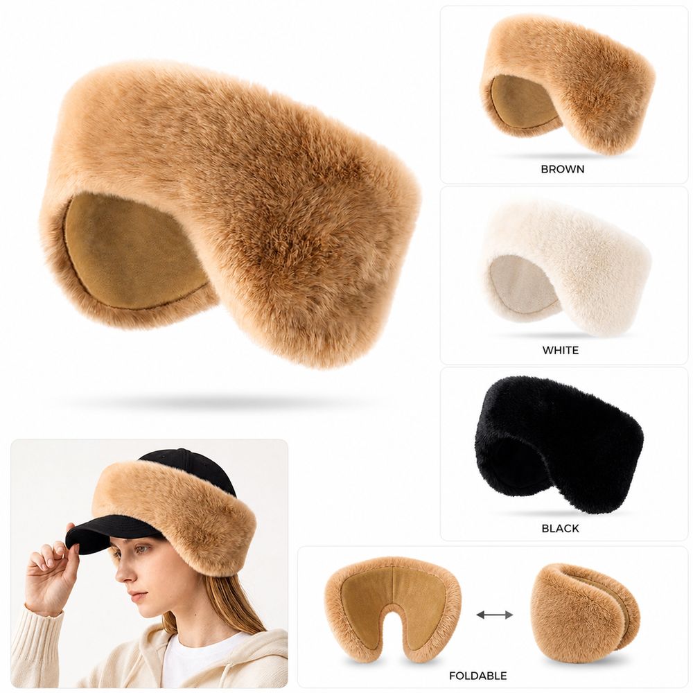 新しい折りたたみ式イヤーマフ、フェイクファーイヤーマフ、柔ら - Ear Muff Foldable のレビューと価格